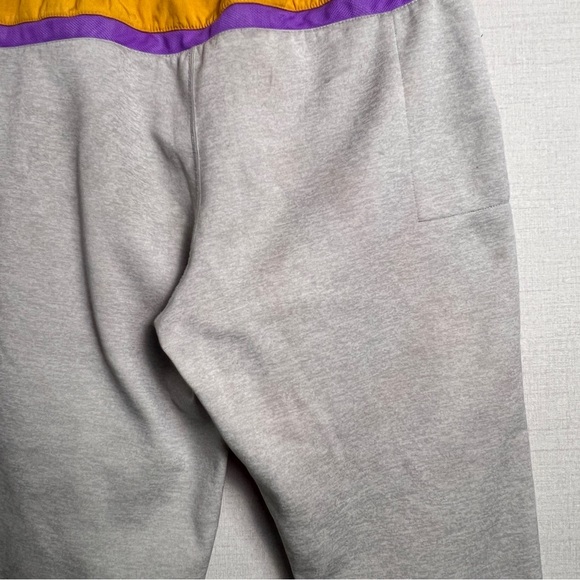 Nike Therma Fleece PX Sweatpants "Joker" Retro Gray‎ Yellow Orange Men’s Size S - Picture 4 of 9